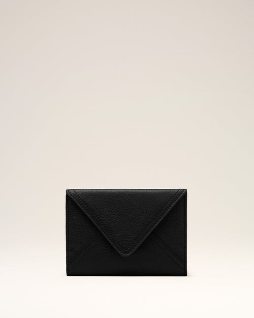 Black Taurillon Leather Etienne Envelope Passport Holder - 4 - Ami Paris