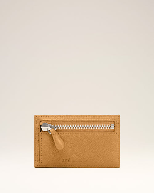 Yellow Cow Leather Carrousel Zipped Card Holder - HONEY - Ami Paris
