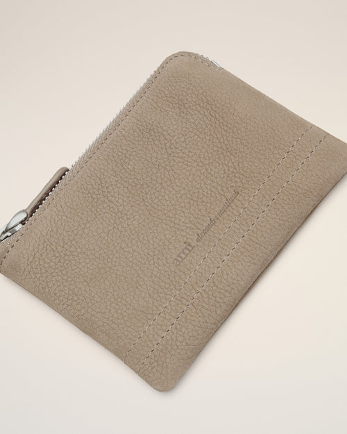 Grey Cow Leather Carrousel Zipped Wallet - Woman - 6 - AMI Paris - Ami Paris