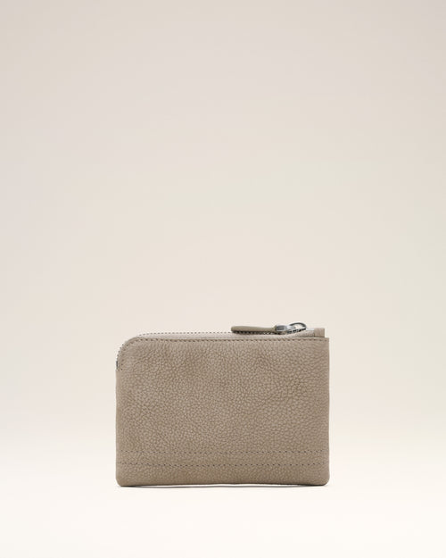 Porte Monnaie Zippé Carrousel Gris en Cuir De Vache - Femme - 5 - AMI Paris - Ami Paris
