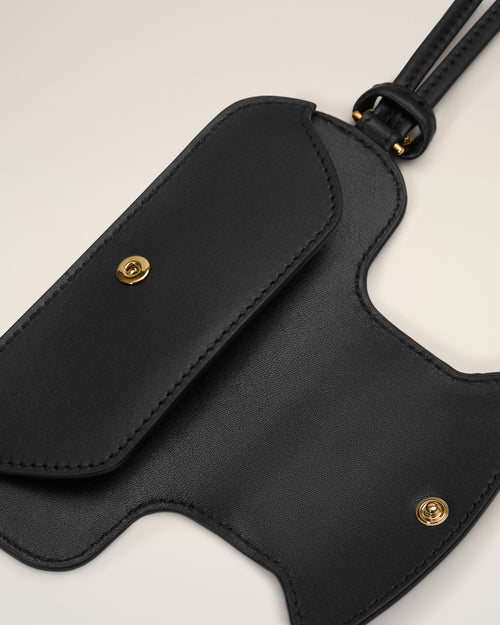 Black Mimi cow leather glasses case - Man - 4 - AMI Paris - Ami Paris