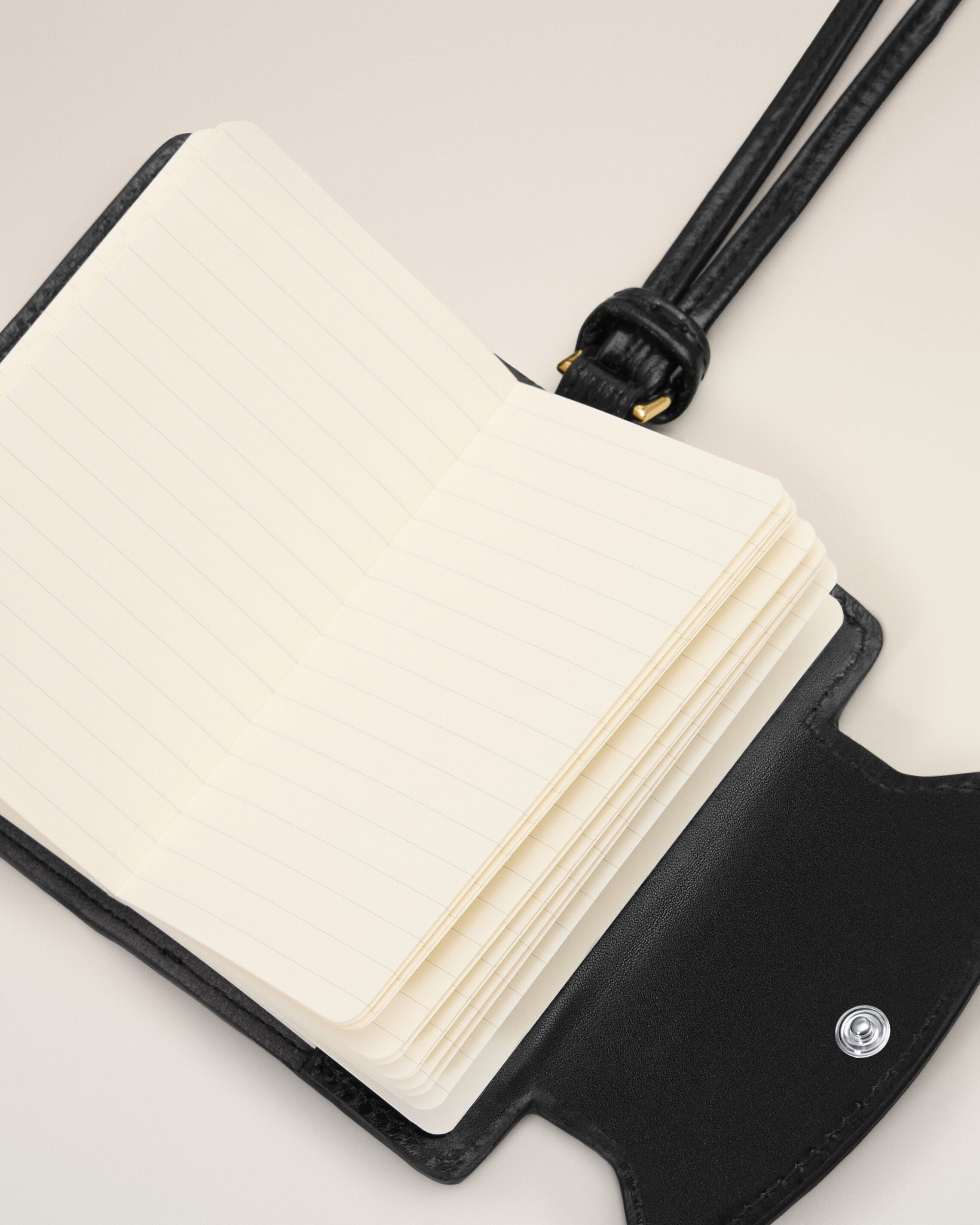 Black Mimi cow leather notebook holder - 3