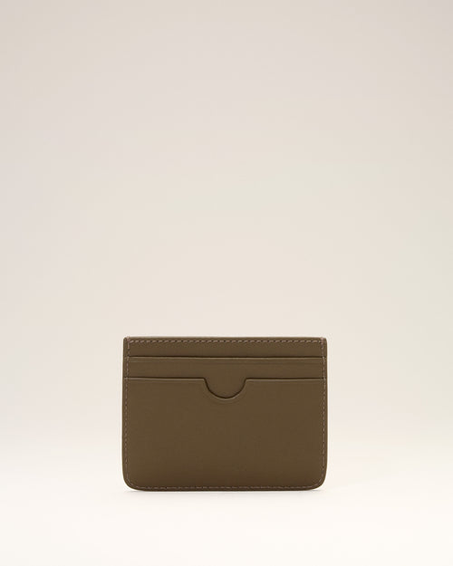 Brown cowhide leather card holder with Ami de Coeur - Man - 2 - AMI Paris - Ami Paris