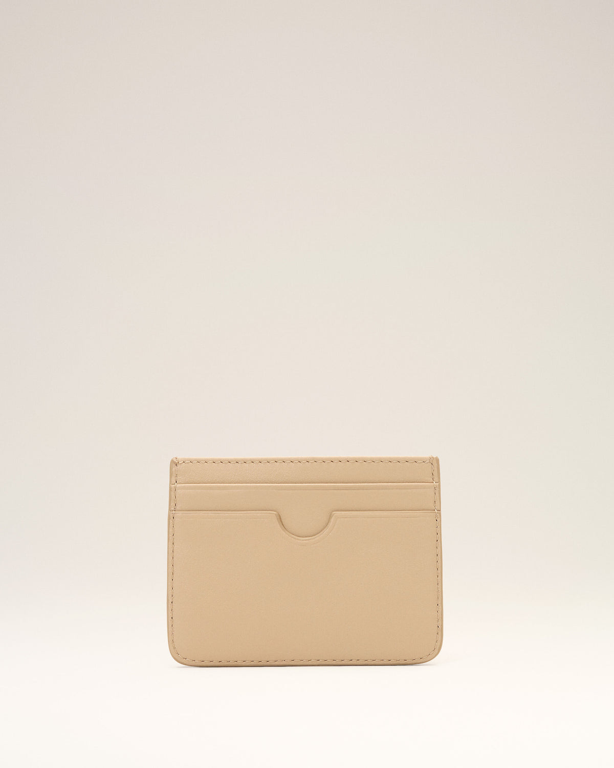 Beige cowhide leather card holder with Ami de Coeur - 2