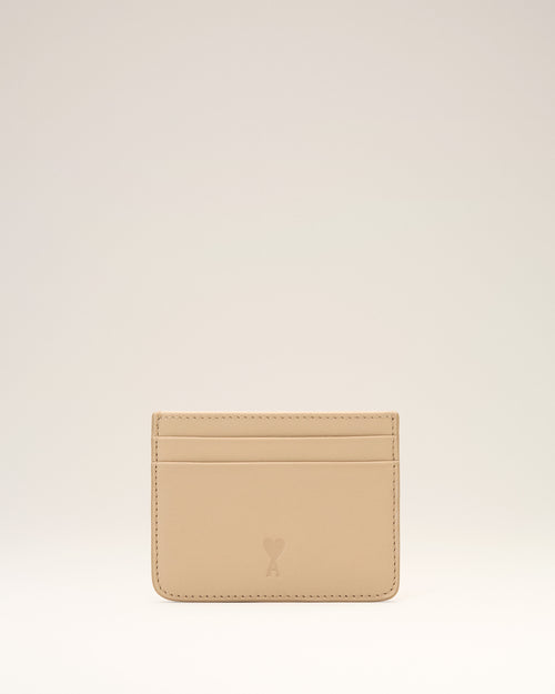Porte-cartes beige en cuir de vachette Ami de Coeur - Homme - 1 - AMI Paris - Ami Paris