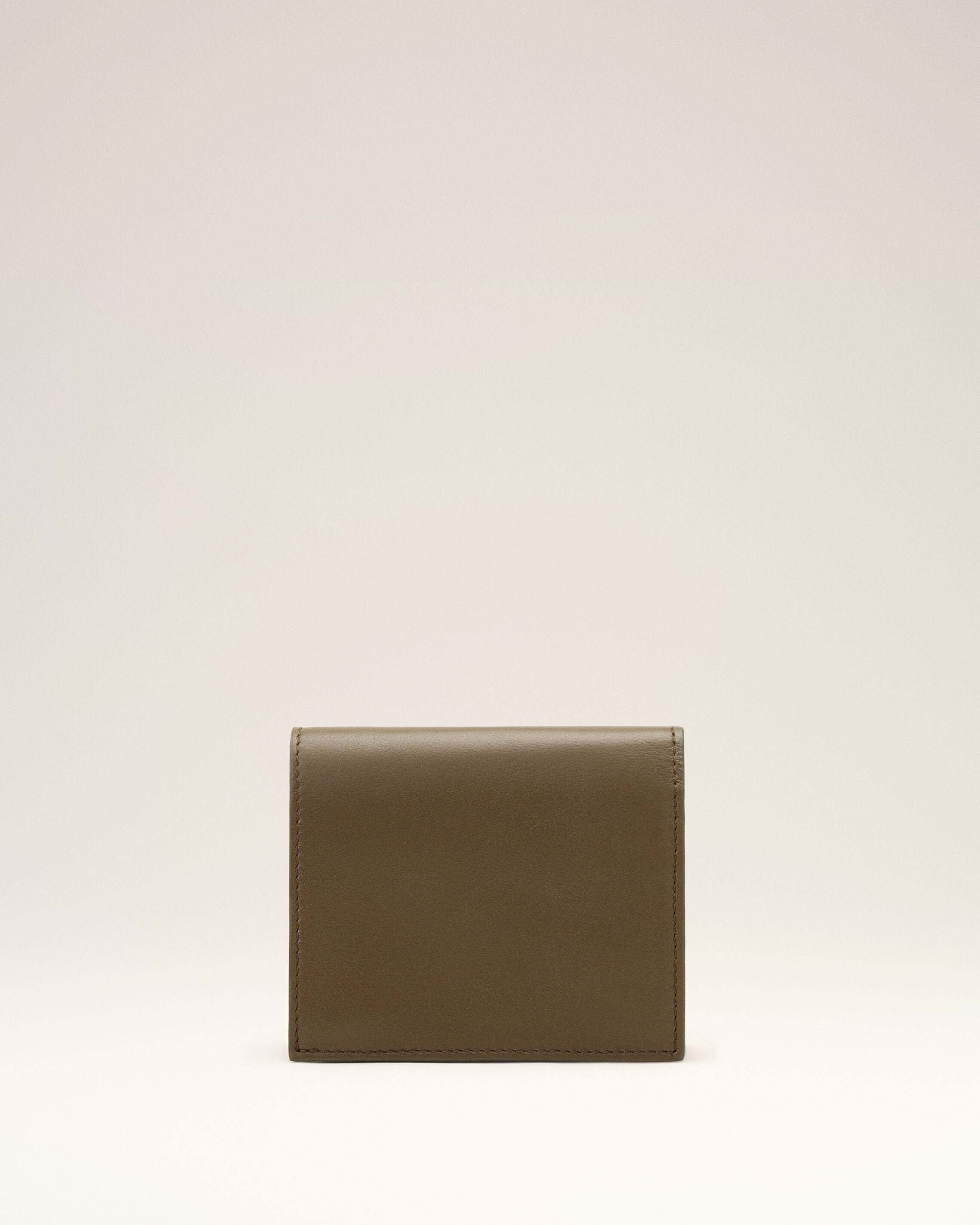 Brown cowhide leather bifold wallet with Ami de Coeur - 5