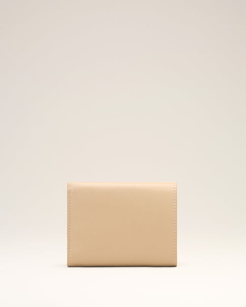 Beige cowhide leather trifold wallet with Ami de Coeur - Man - 2 - AMI Paris - Ami Paris