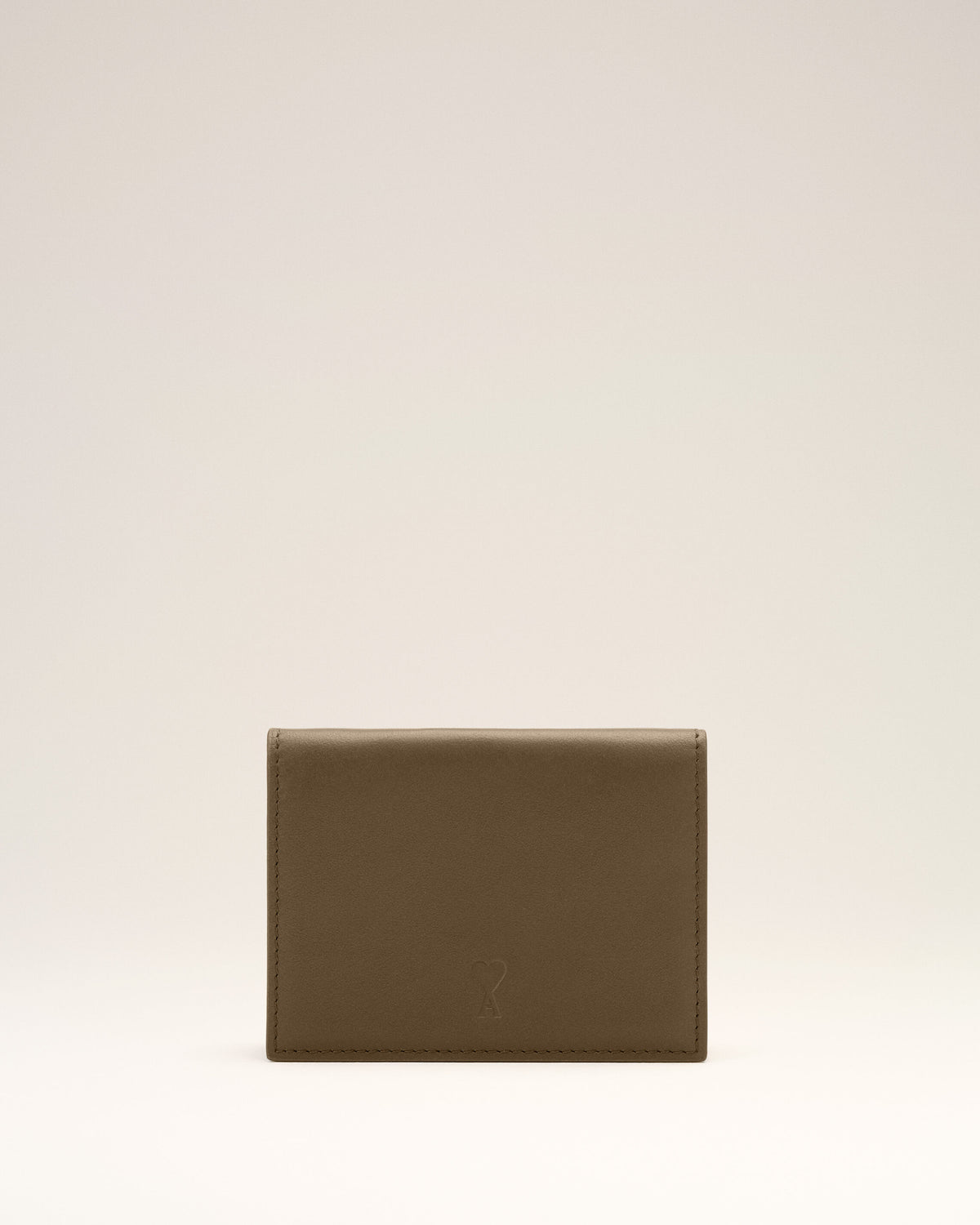 Brown cowhide leather trifold wallet with Ami de Coeur - 1