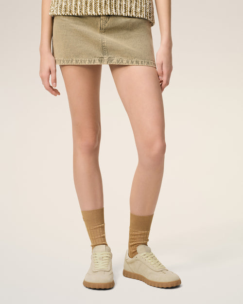 Yellow Leather Low Top Step Sneakers - 4 - Ami Paris