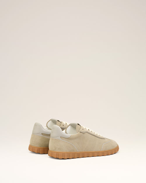 Grey Leather Low Top Step Sneakers - 4 - Ami Paris