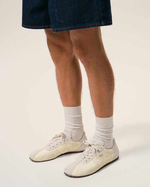 Zapatillas deportivas suaves de nailon blanco - Hombre - 11 - AMI Paris - Ami Paris