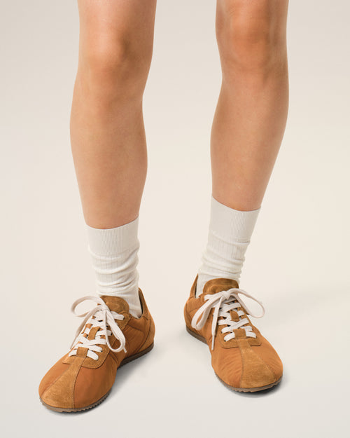 Sneakers Soft Marron en Nylon - 6 - Ami Paris