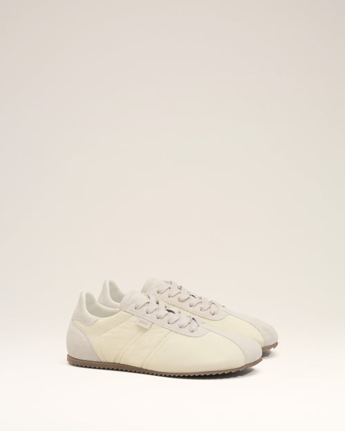 White Nylon Soft Sneakers - 3 - Ami Paris