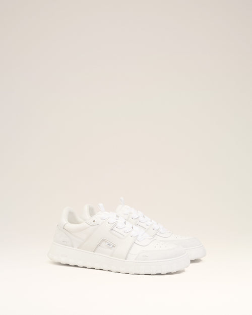 White Cowhide Leather A Walk Sneakers - Woman - 8 - AMI Paris - Ami Paris