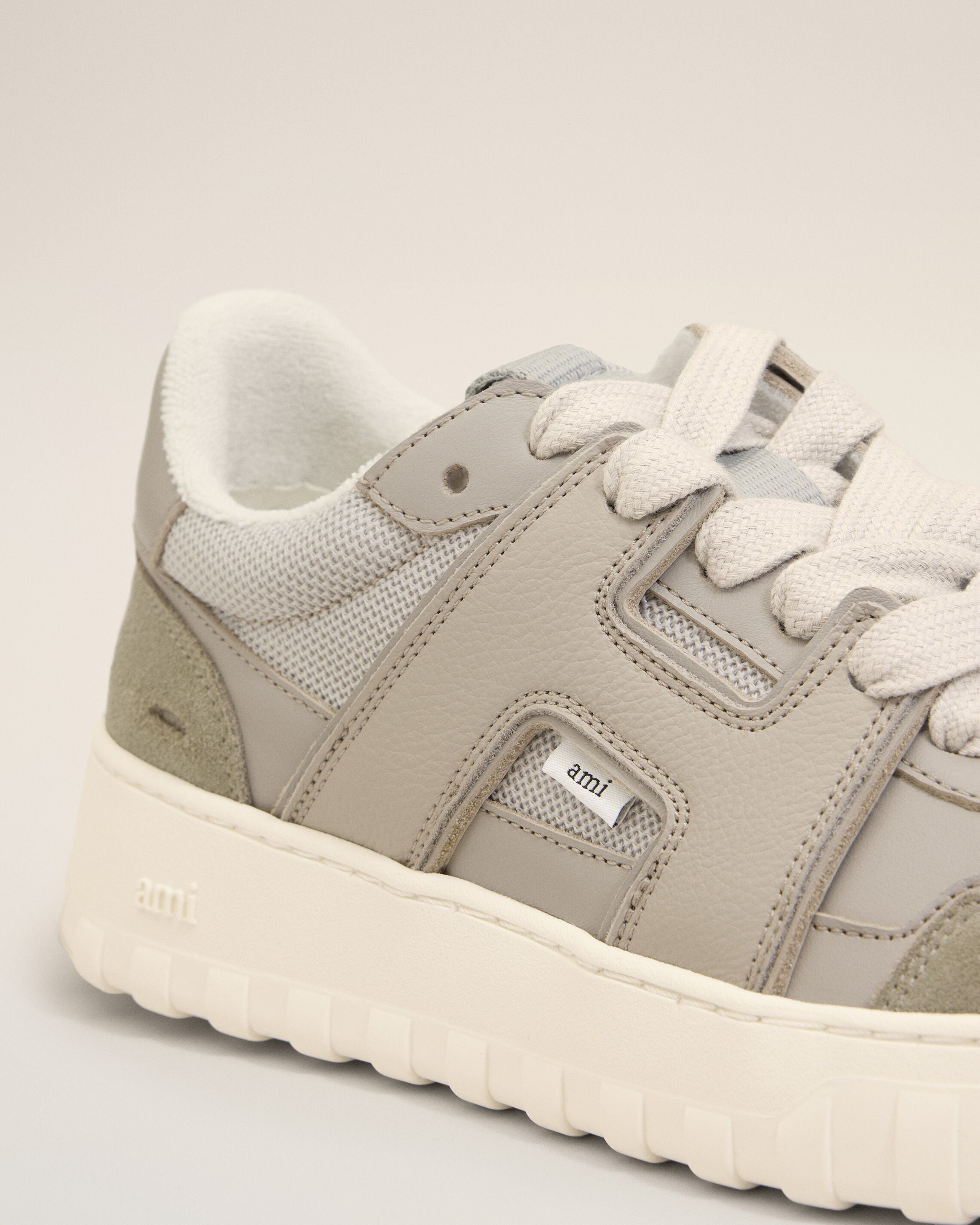 Zapatillas deportivas A Walk de piel de vaca gris - 5