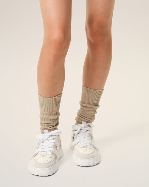                                 White Cowhide Leather A Walk Sneakers - 3                             - Ami Paris