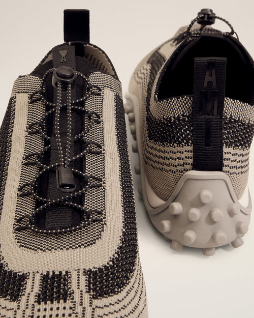 Sneakers Mirage Beige en Maille - 11 - Ami Paris