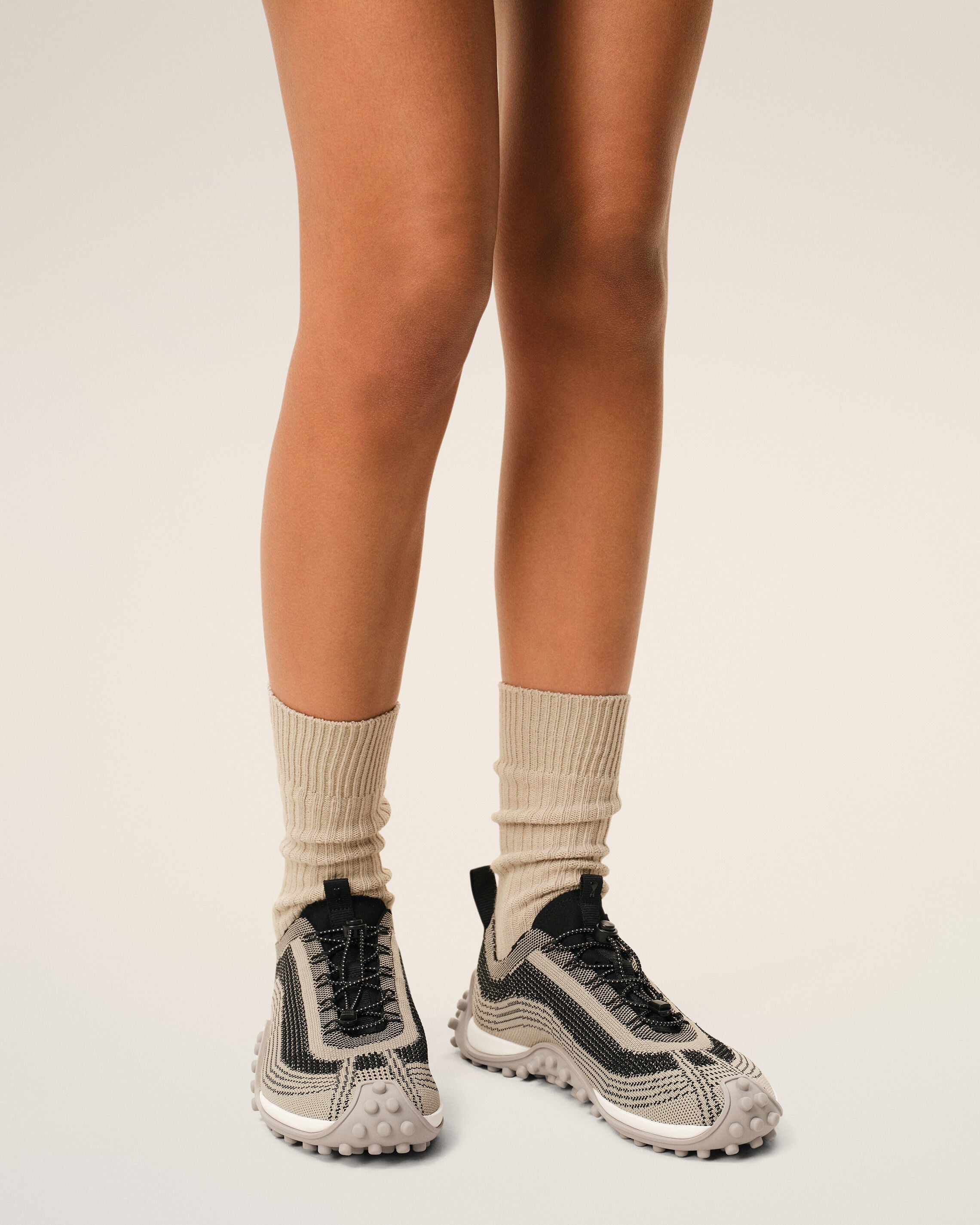 Beige Knit Mirage Sneakers - 8