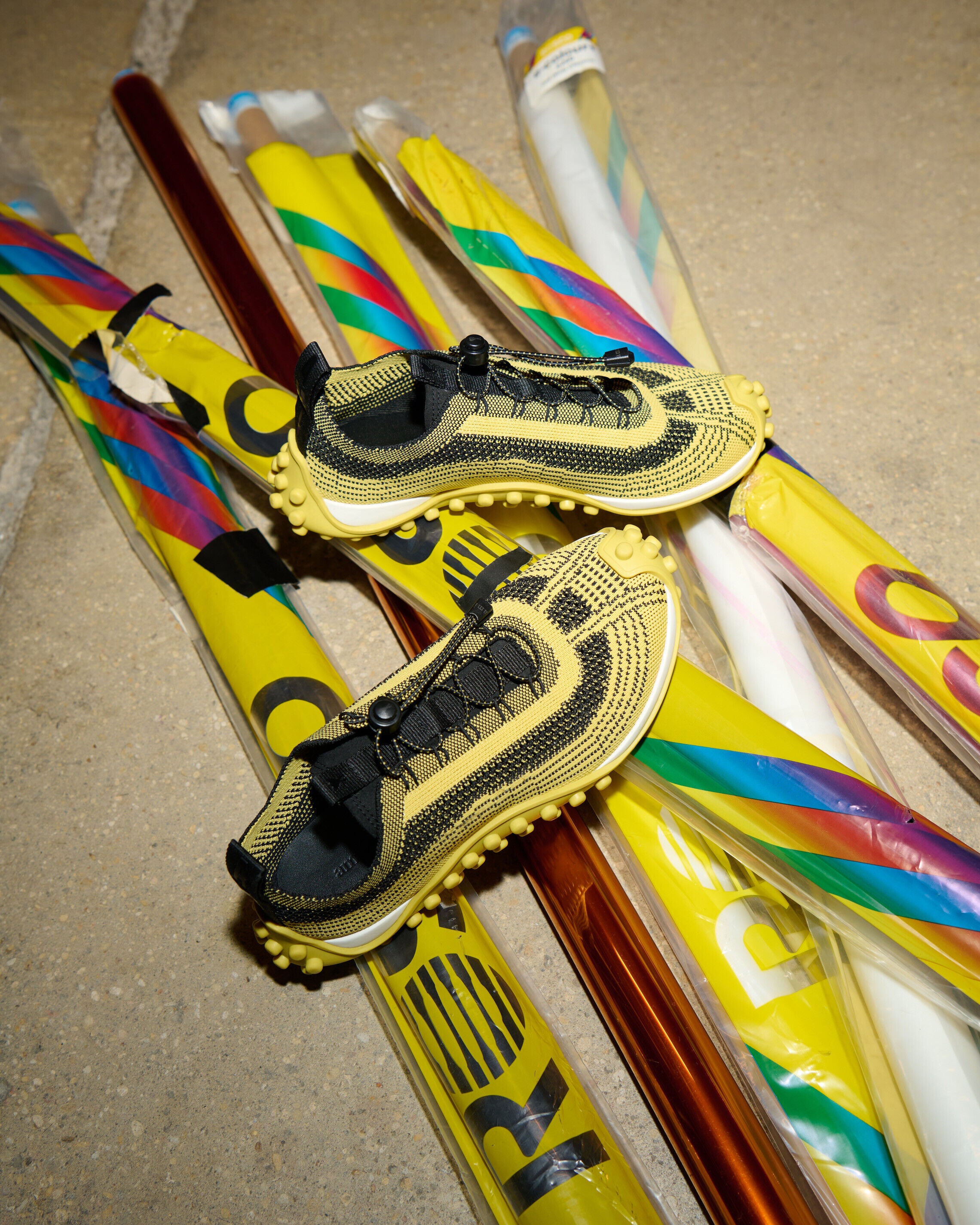Yellow Knit Mirage Sneakers - 12