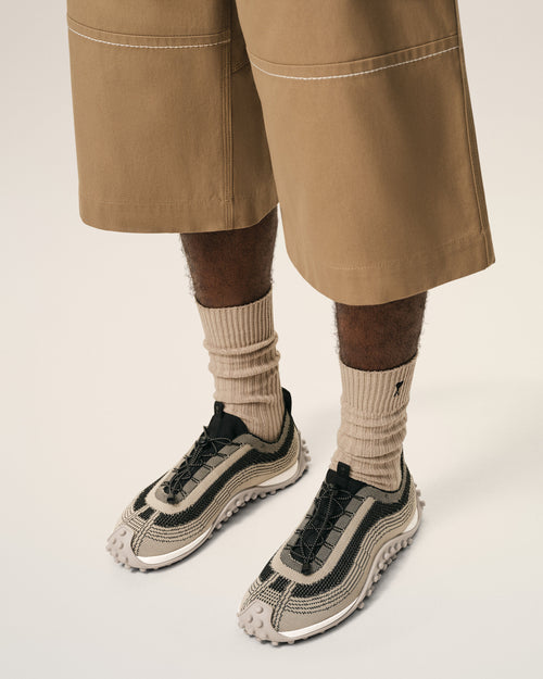 Sneakers Mirage in maglia beige - 1 - Ami Paris