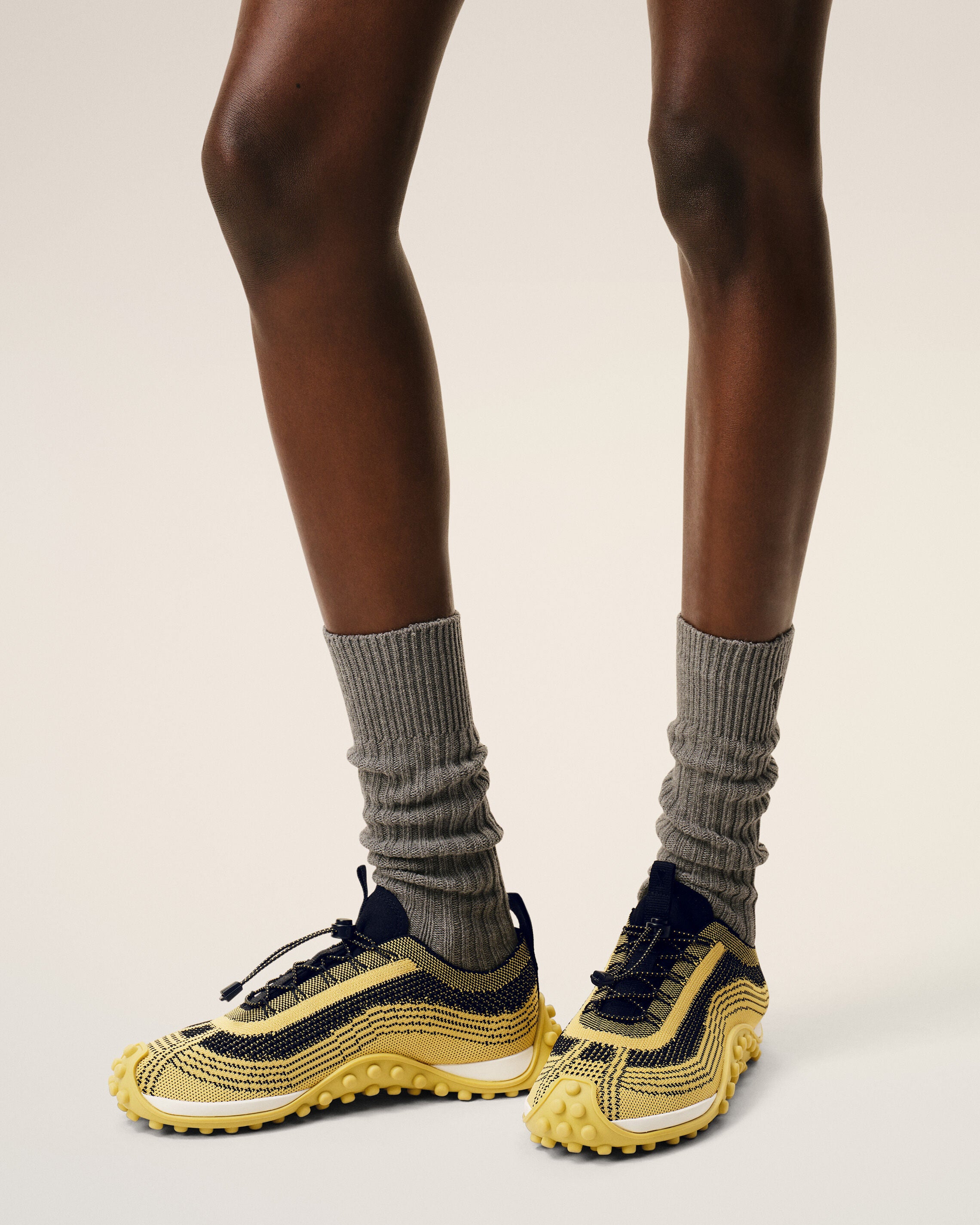 Yellow Knit Mirage Sneakers - 8