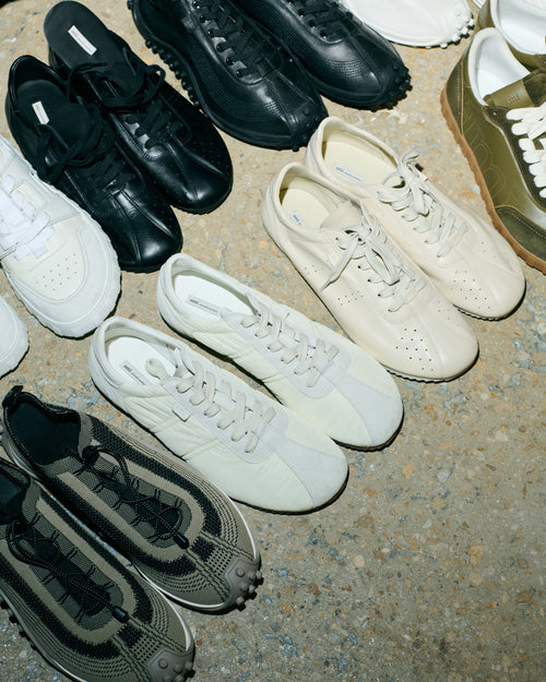 Beige Knit Mirage Sneakers - 12 - Ami Paris