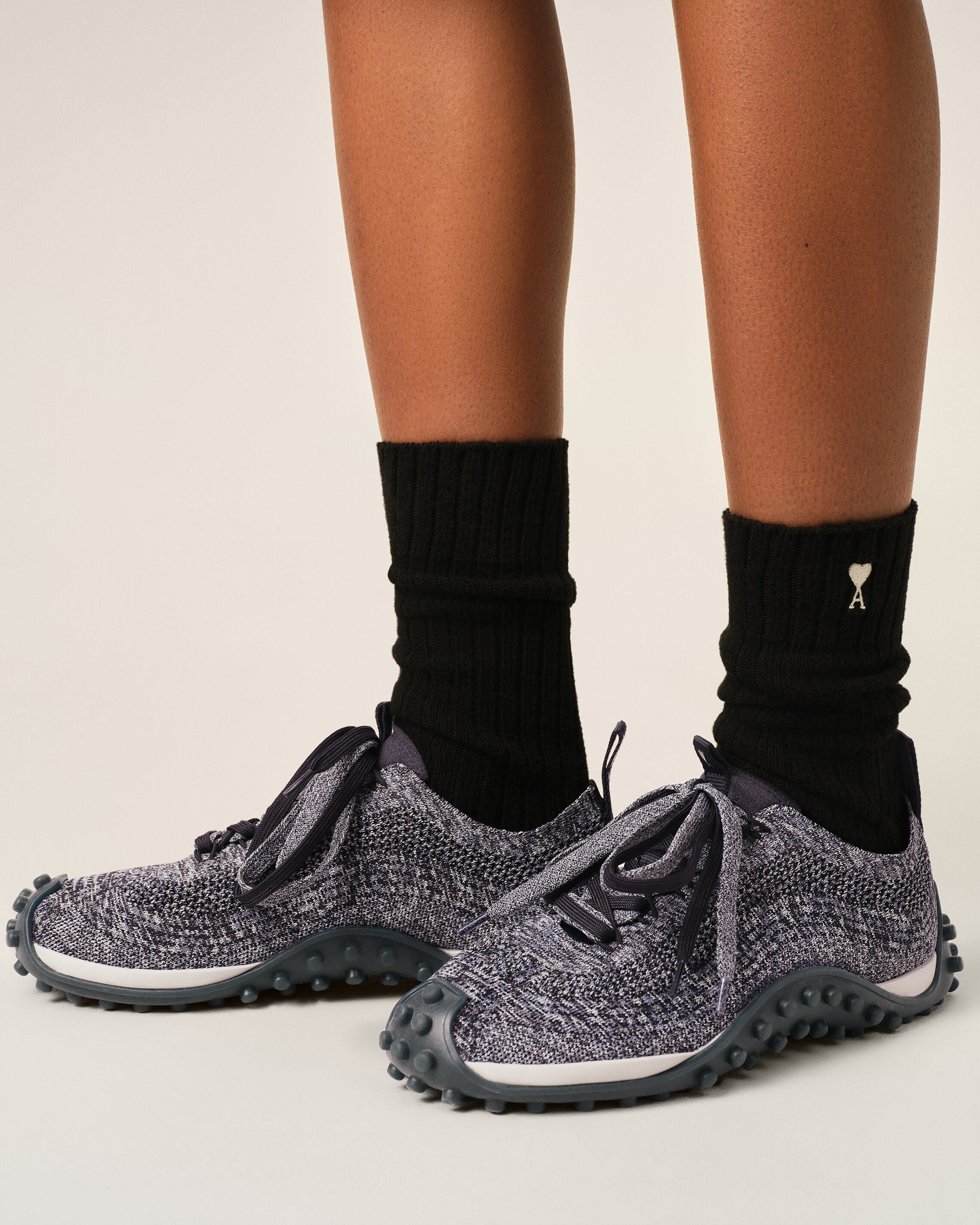 Grey knit Mirage sneakers - 7