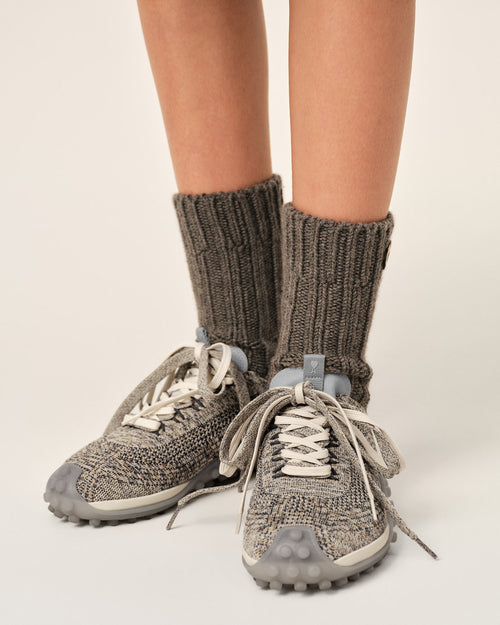                                 Grey knit Mirage sneakers - 3                             - Ami Paris