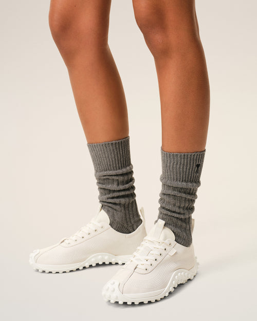                             White Cow Leather Mirage Sneakers - 3                         - Ami Paris