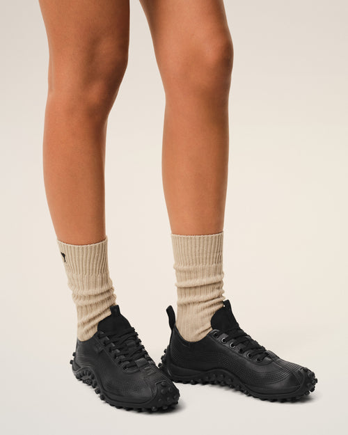                                     Black Cow Leather Mirage Sneakers - 3                                 - Ami Paris