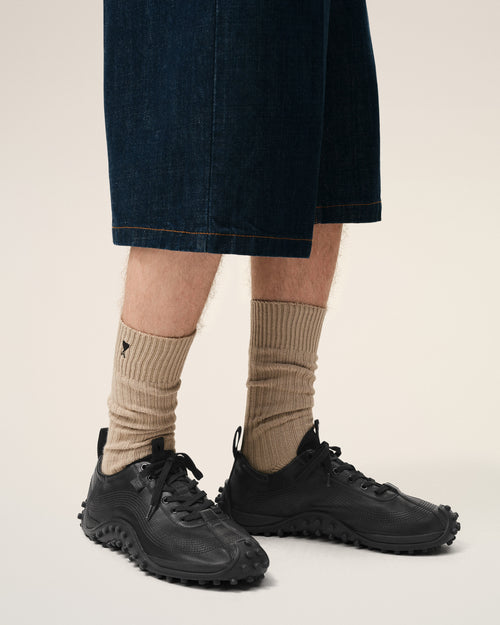 Black Cow Leather Mirage Sneakers - 2 - Ami Paris