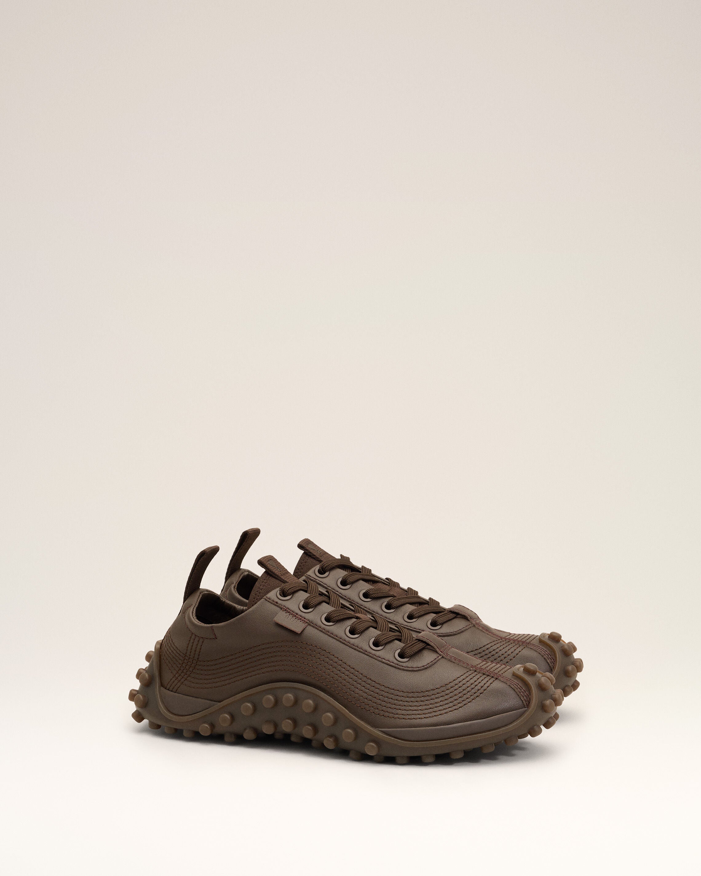 Sneakers Mirage in pelle di vitello marrone - 3