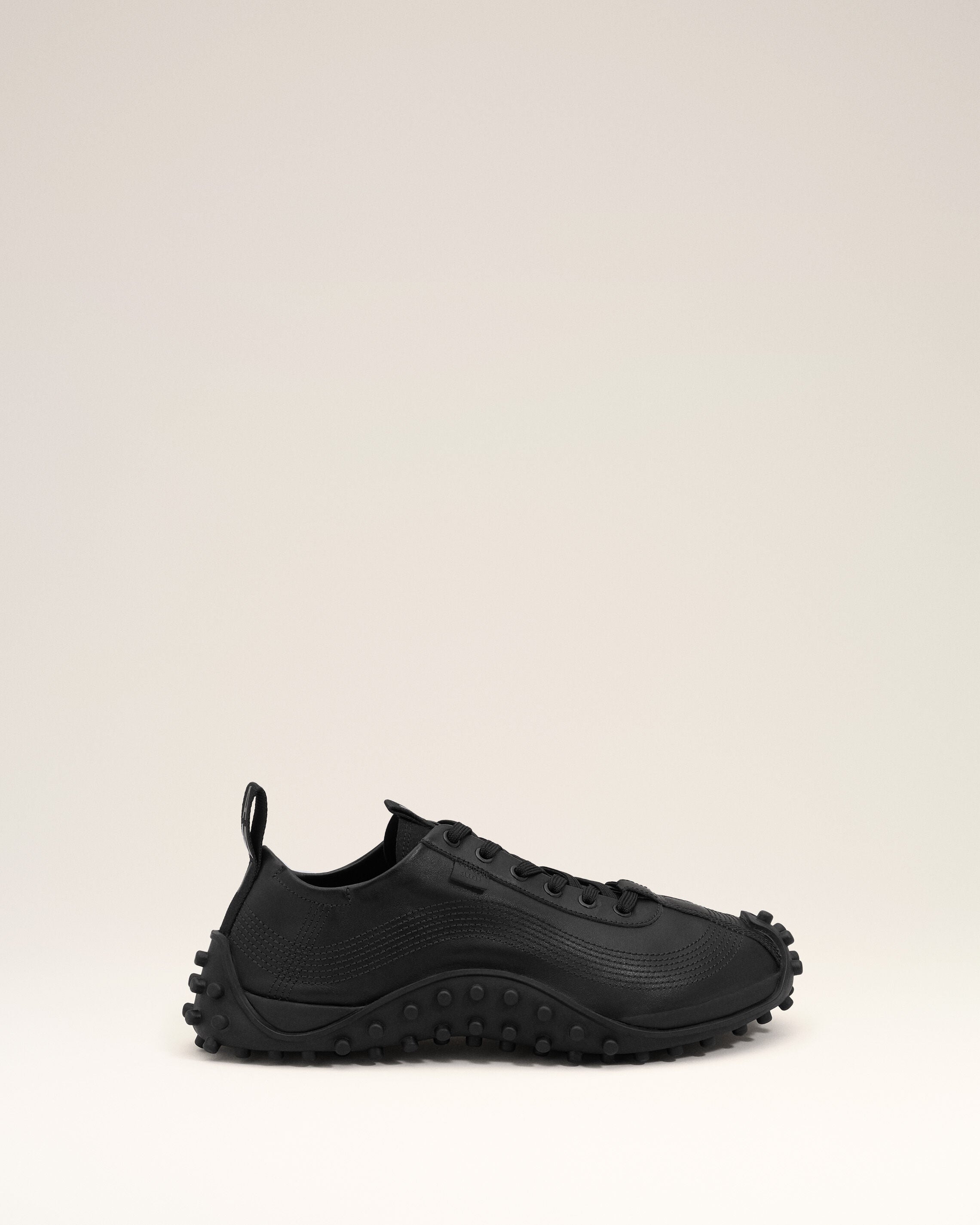 Black Cow Leather Mirage Sneakers - 6