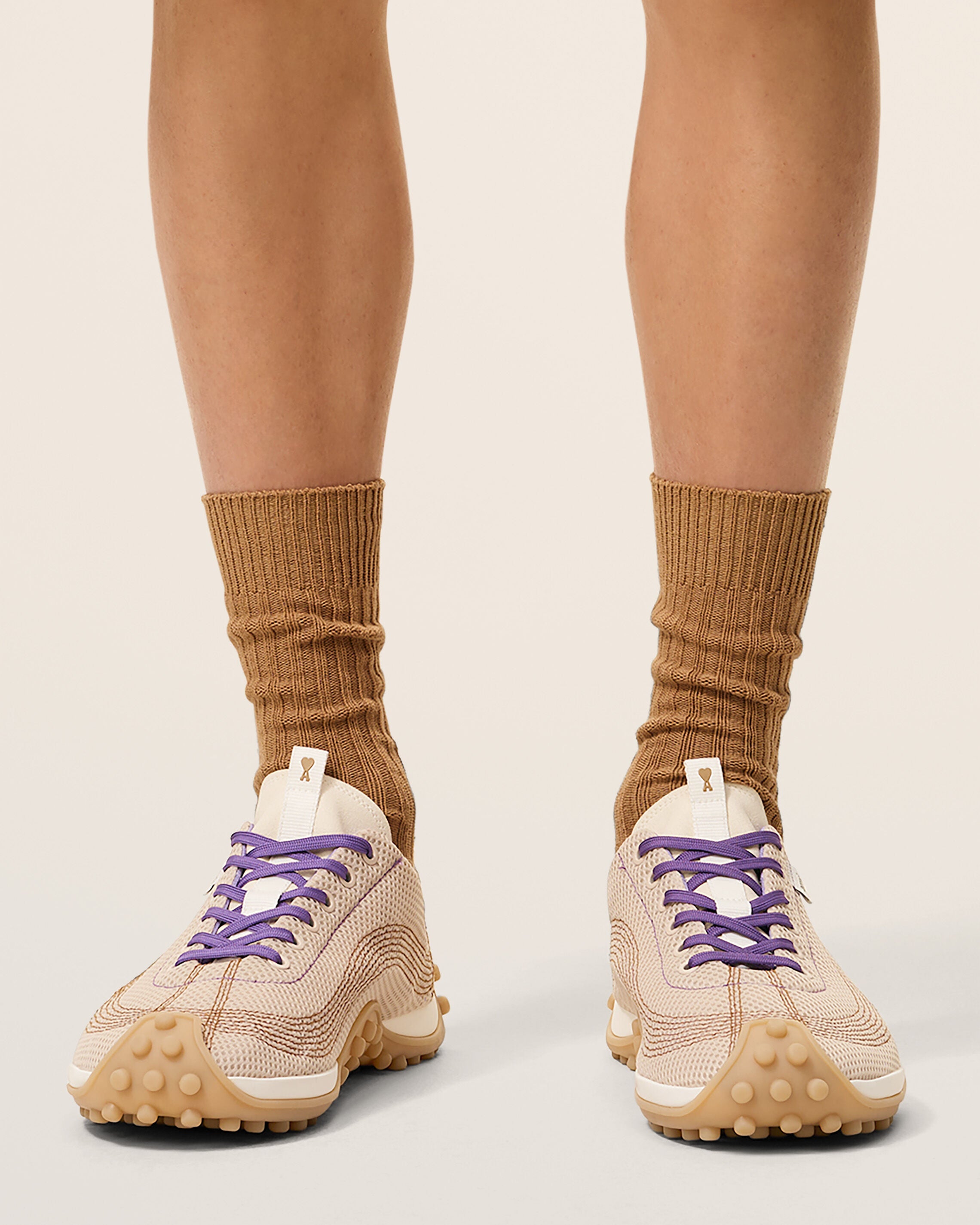 White Mesh Mirage Sneakers | AMI PARIS