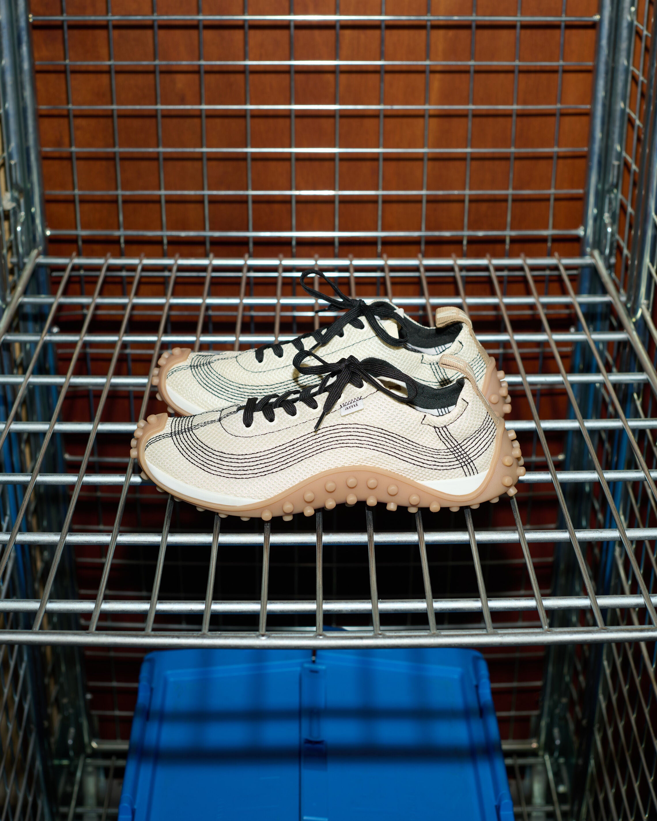 White Mesh Mirage Sneakers - 12