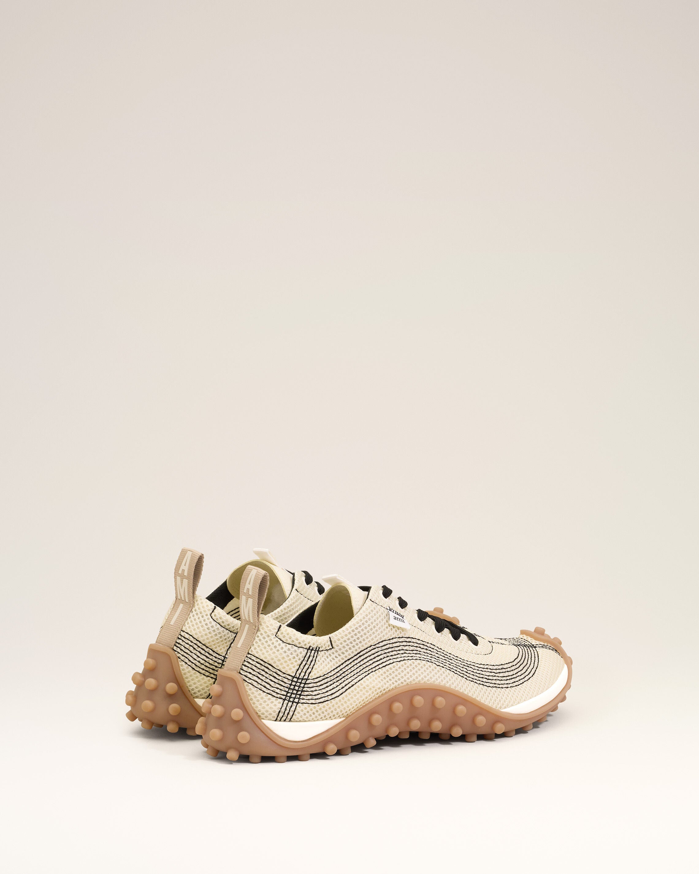 White Mesh Mirage Sneakers - 4