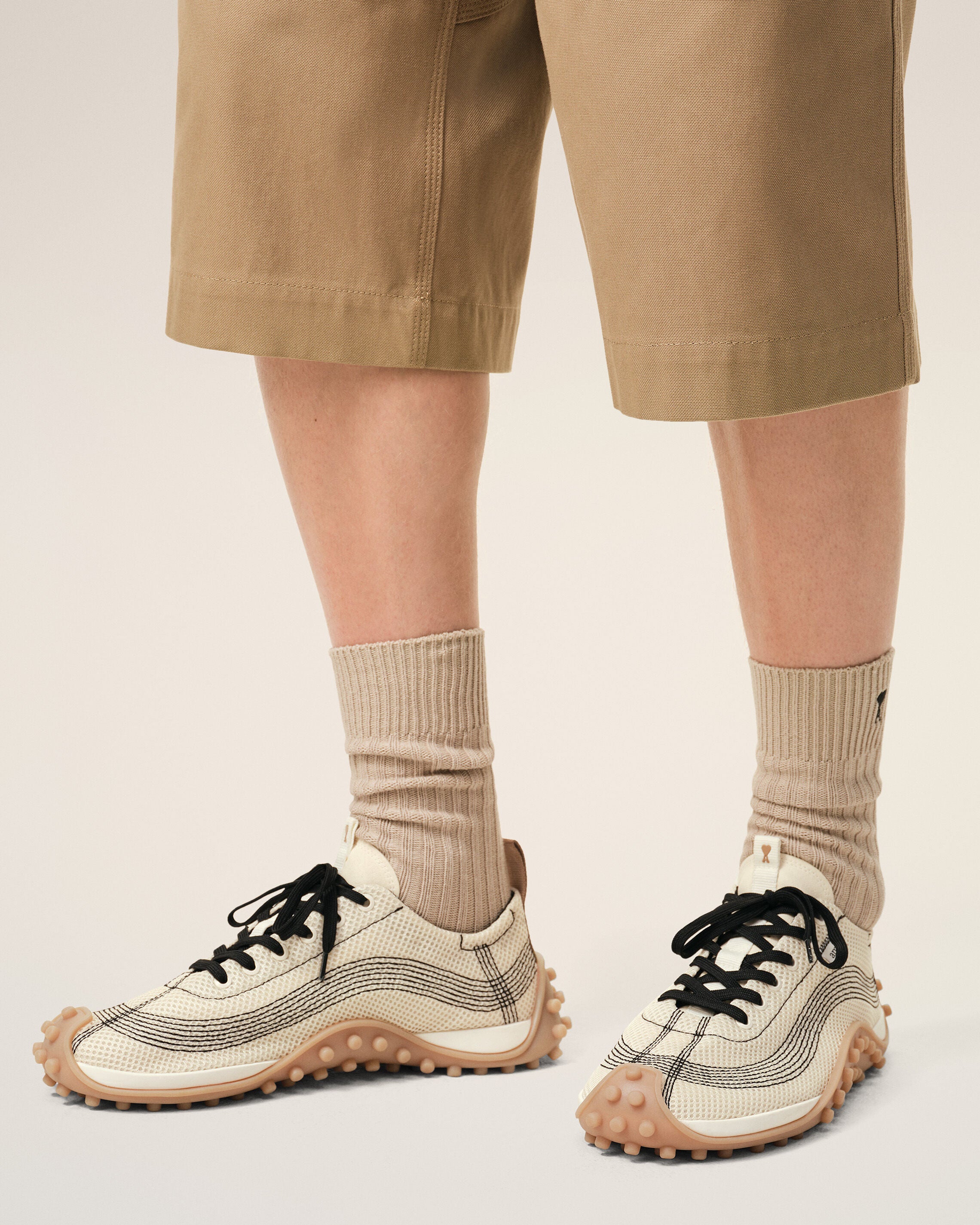 White Mesh Mirage Sneakers - 2