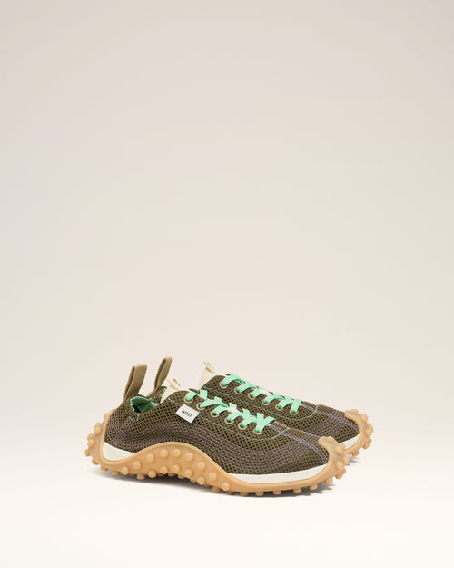 Green Mesh Mirage Sneakers - 3 - Ami Paris