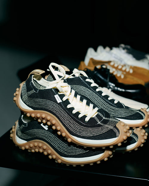 Black Mesh Mirage Sneakers - 12 - Ami Paris