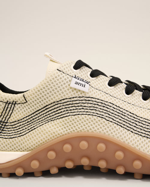 White Mesh Mirage Sneakers - Man - 5 - AMI Paris - Ami Paris