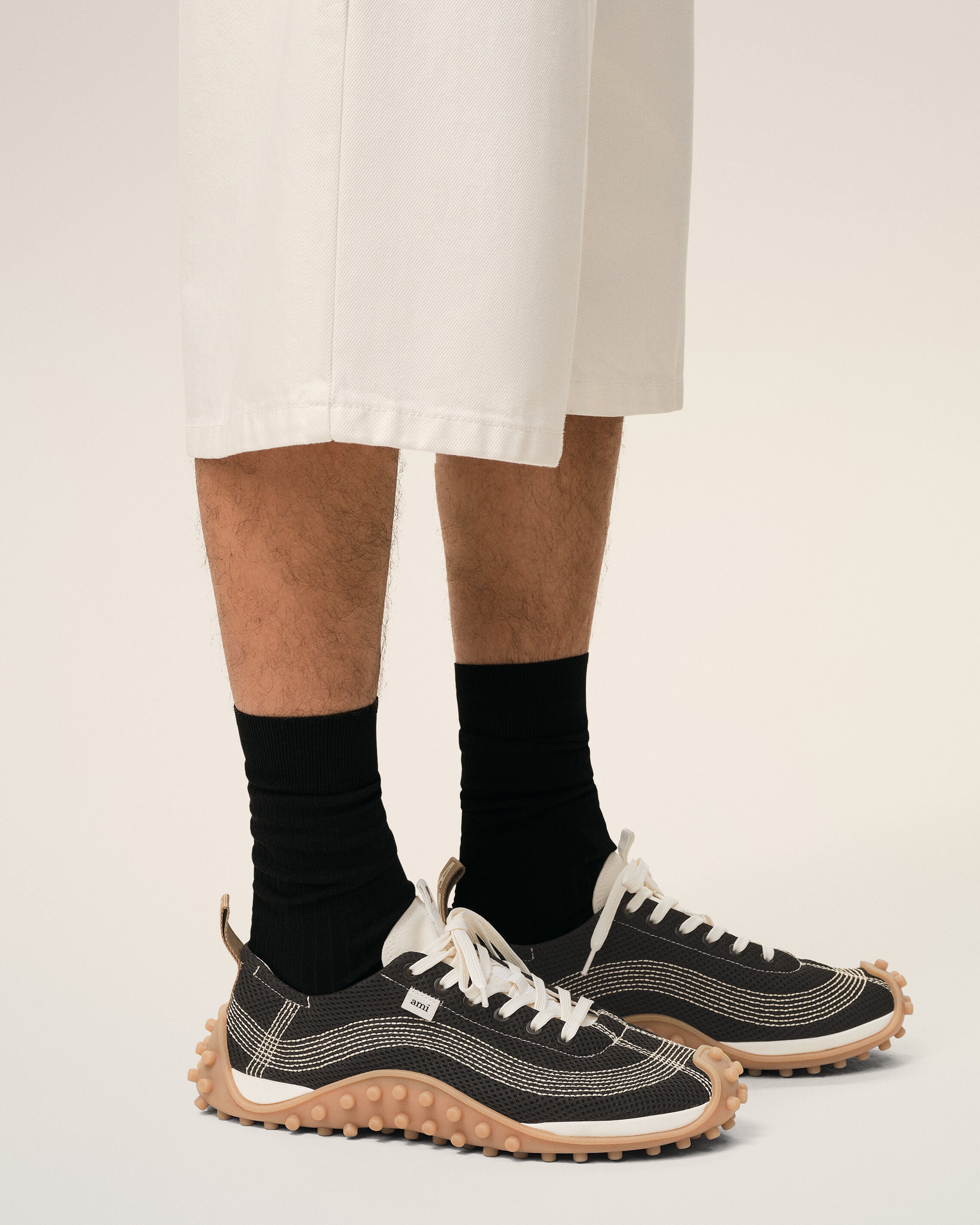 Black Mesh Mirage Sneakers | AMI PARIS
