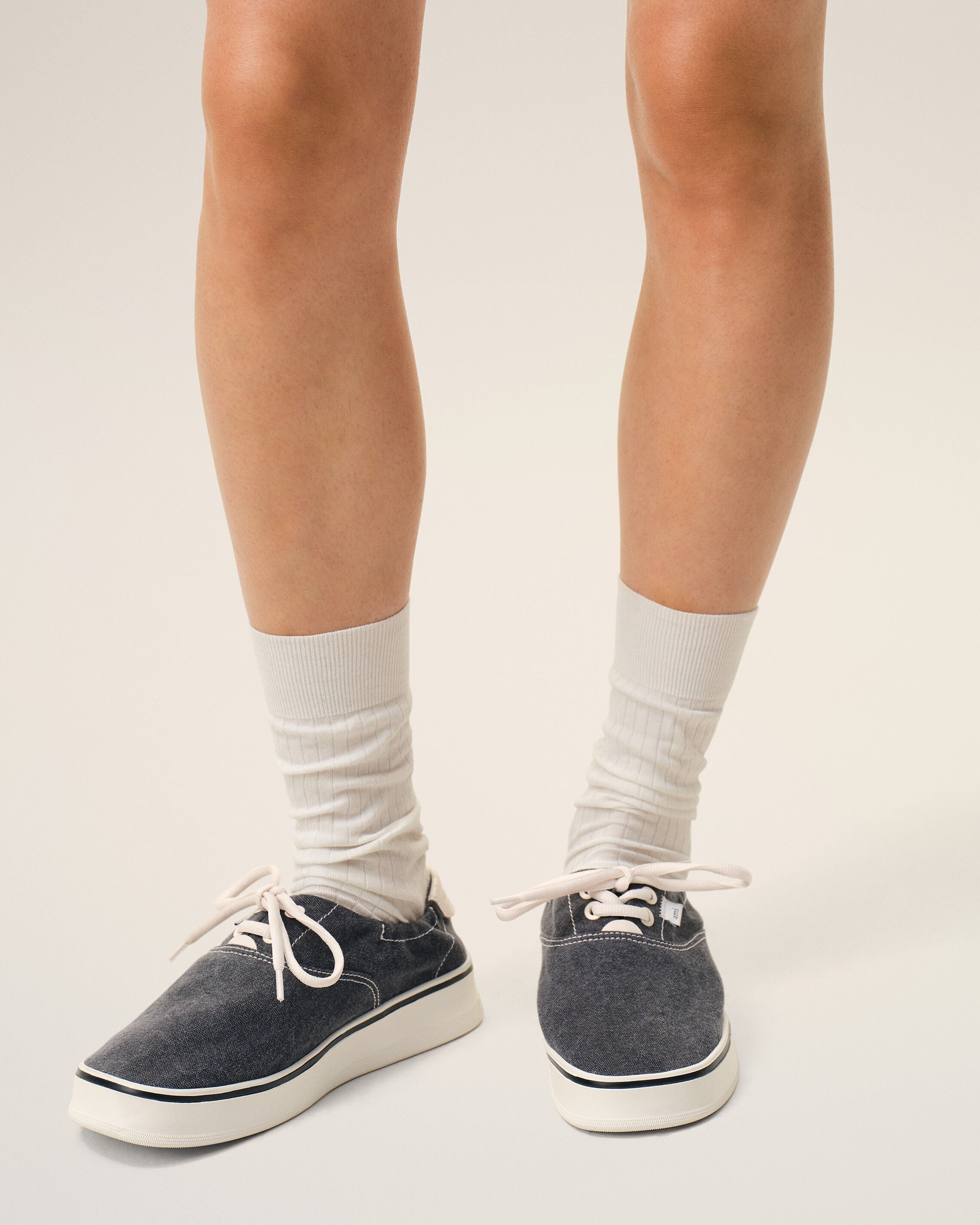 Blue Cotton Tennis Sneakers - 7