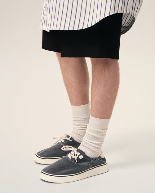 Blue Cotton Tennis Sneakers - 2 - Ami Paris