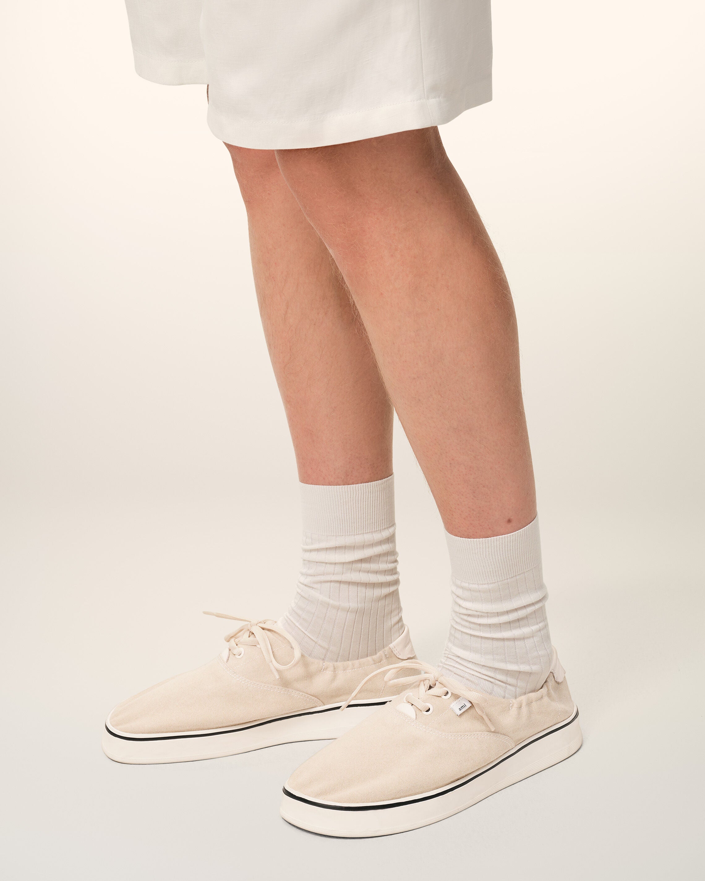 White Cotton Tennis Sneakers - 2