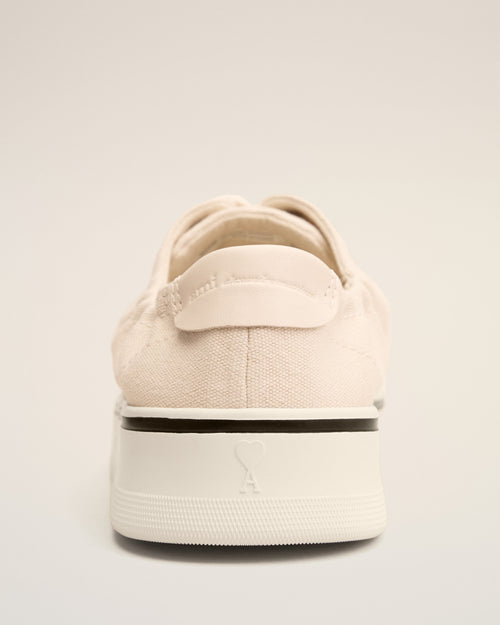 White Cotton Tennis Sneakers - 11 - Ami Paris