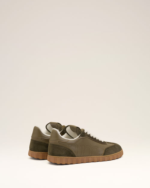Sneakers Step Vertes en Cuir De Vachette - 4 - Ami Paris