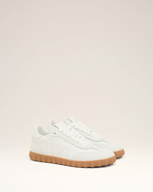 Sneakers Step Blanches en Cuir De Vachette - Homme - 3 - AMI Paris - Ami Paris