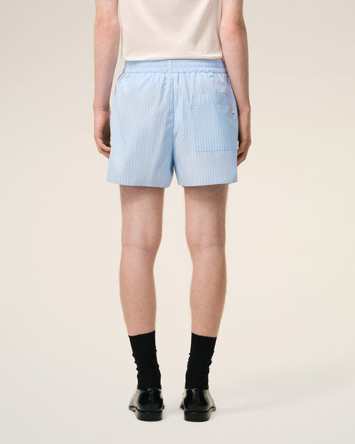 Blue Cotton Elasticated Shorts - Man - 4 - AMI Paris - Ami Paris