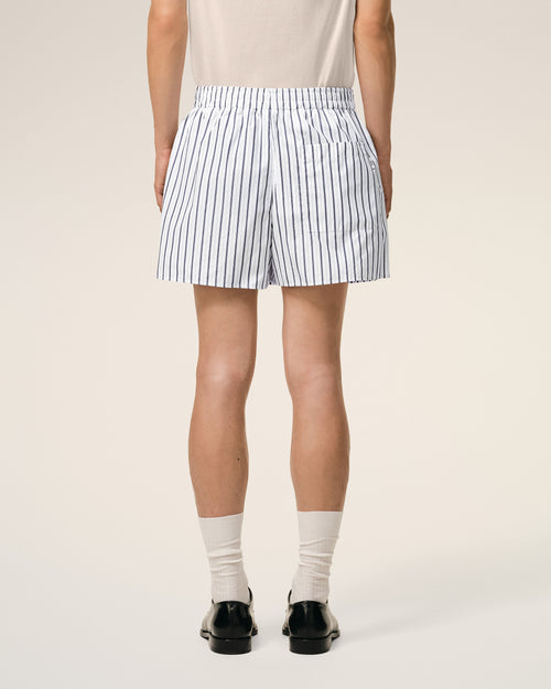 White Cotton Elasticated Shorts - Man - 4 - AMI Paris - Ami Paris