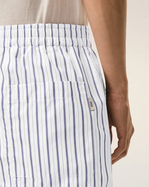 White Cotton Elasticated Shorts - Man - 5 - AMI Paris - Ami Paris